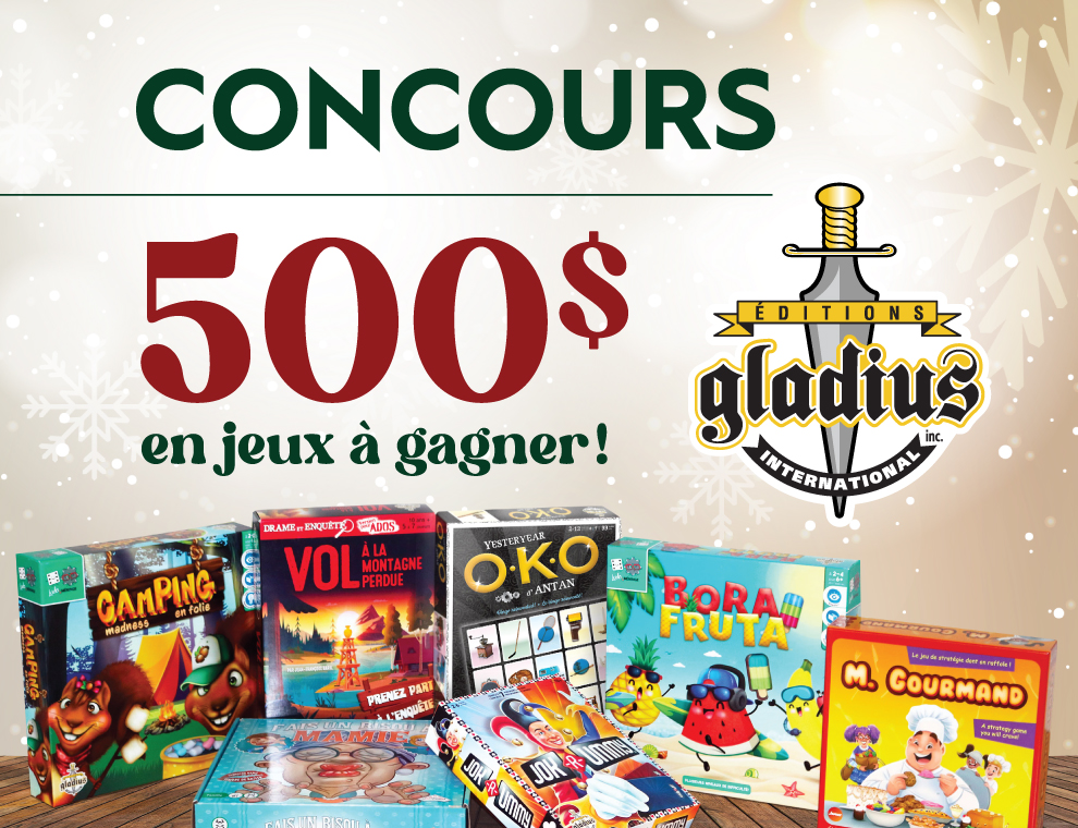 Concours: remportez 500 $ de jeux Gladius!
