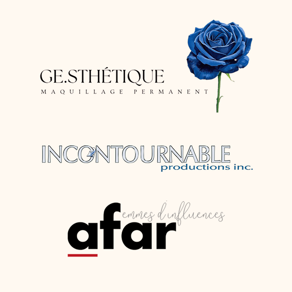 Logo GE.STHÉTIQUE maquillage permanent incontournable production inc. AFAR femes d'influences